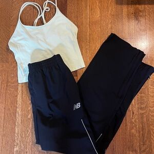 Lululemon Yellow Tank & New Balance Pants